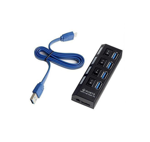 Hub Adaptador USB 3.0 – 4 Puertos Ultra Rápidos