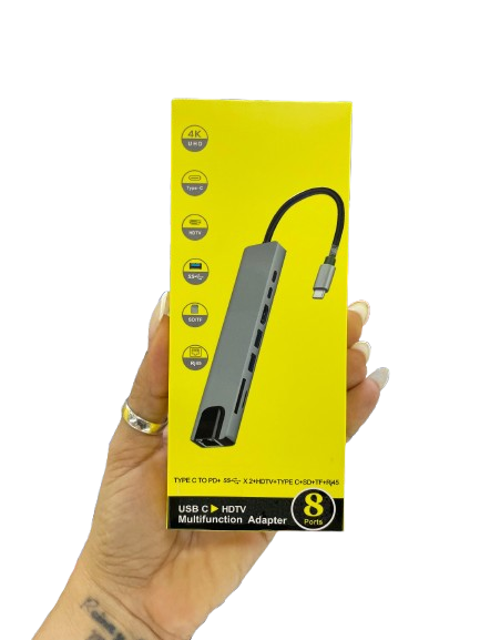 HUB Adaptador USB-C a HDTV – 8 Puertos