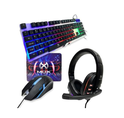 Kit Gamer 4 en 1 – Teclado, Mouse, Audífonos y Mousepad | RGB