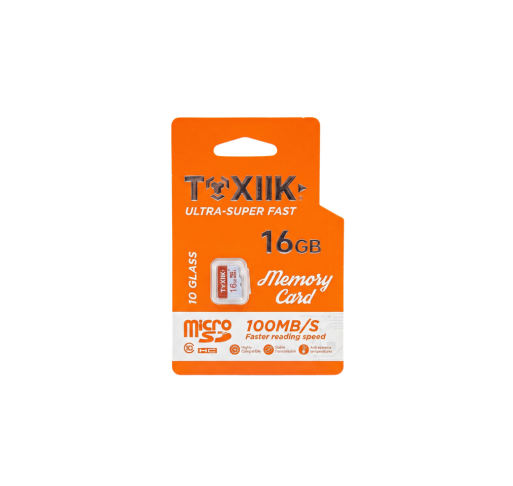 Tarjeta Micro SD 16GB TOXIIK – Memoria de Almacenamiento para Dispositivos Electrónicos