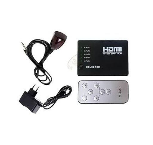 Splitter HDMI 5x1 4K*2K Zoecan con Cargador