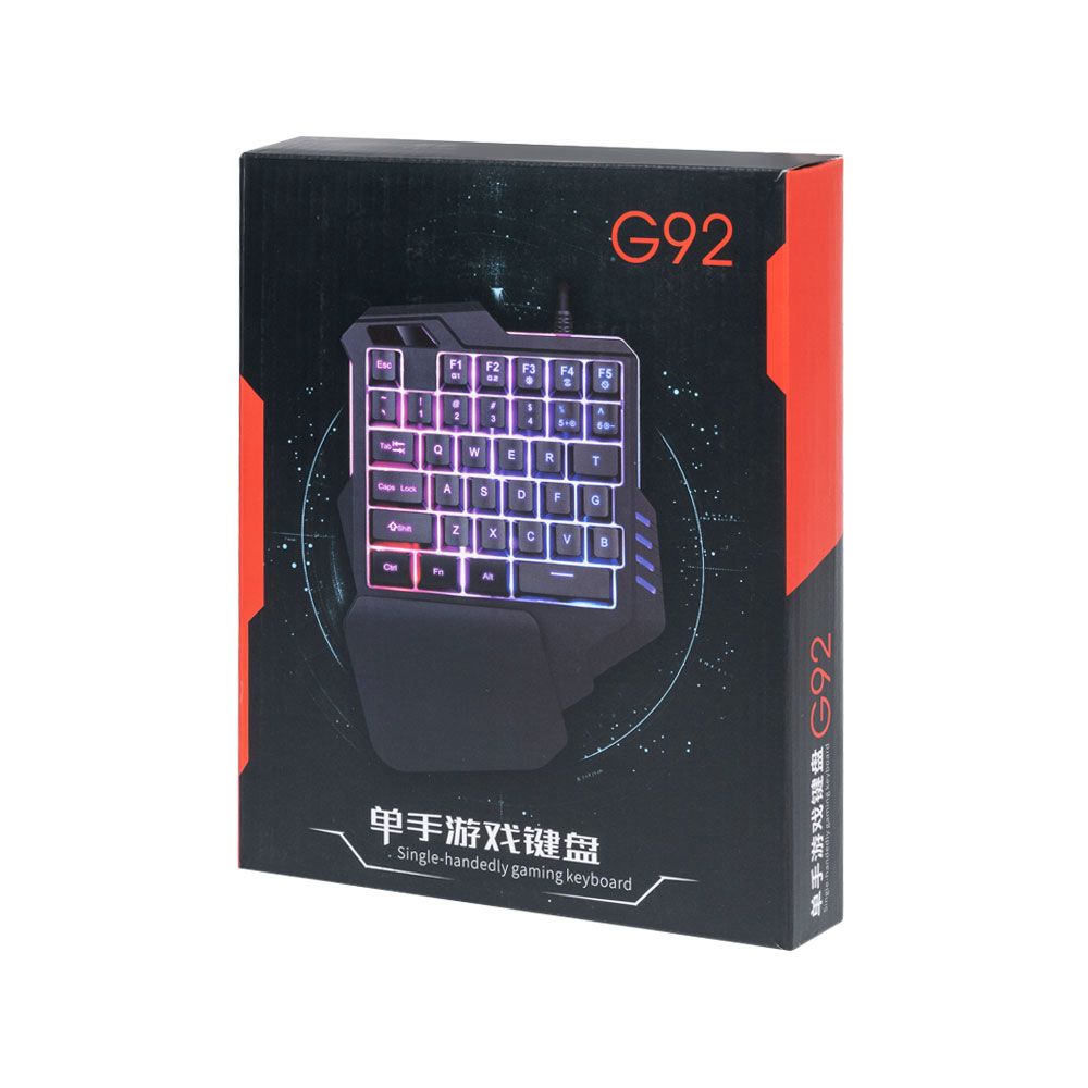 Teclado G92 Gamer – Una sola mano | RGB | Diseño compacto