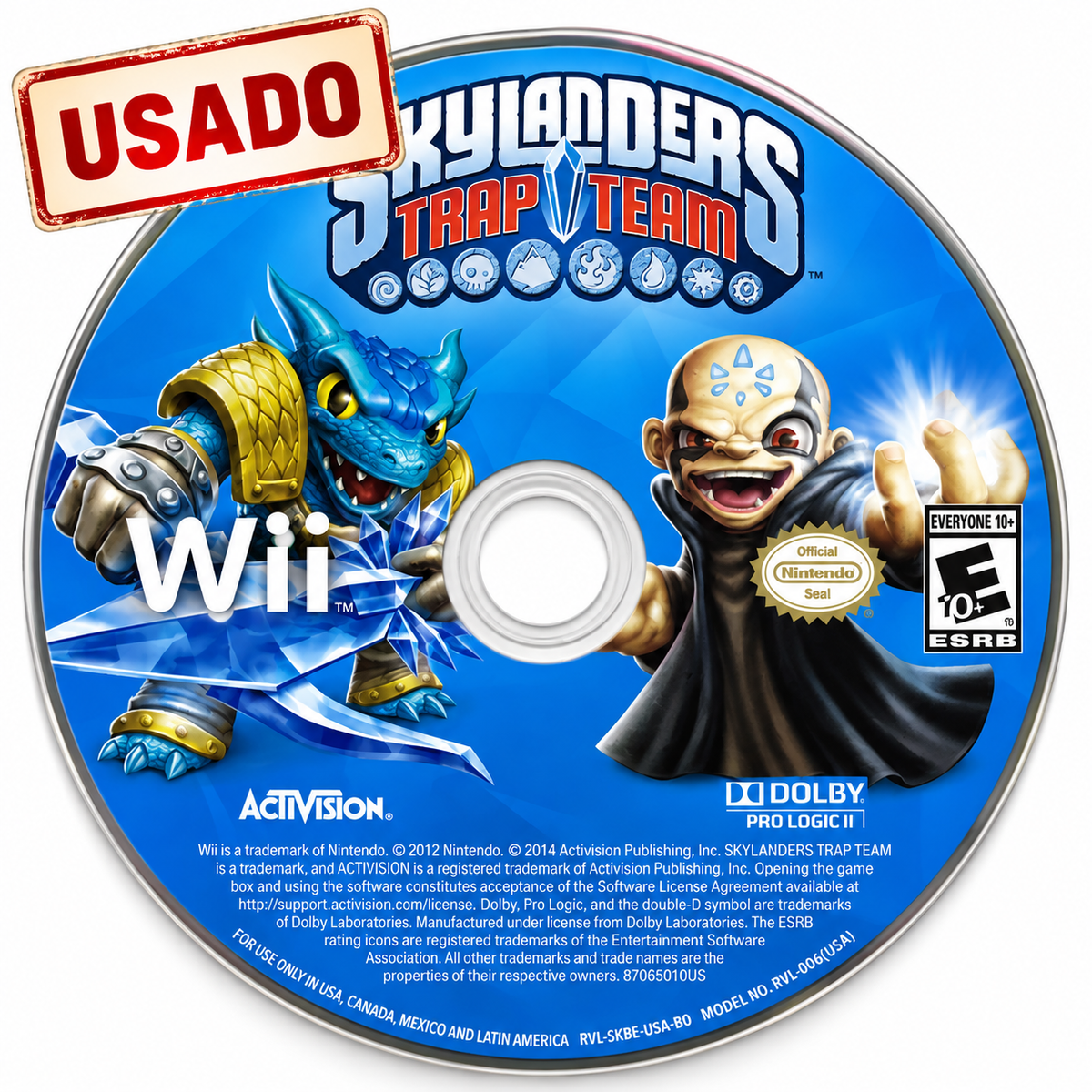 Skylanders Trap Team Nintendo Wii usado solo disco