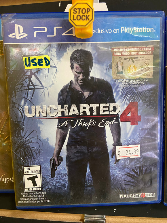 Unacharted 4 - PlayStation 4 - Used