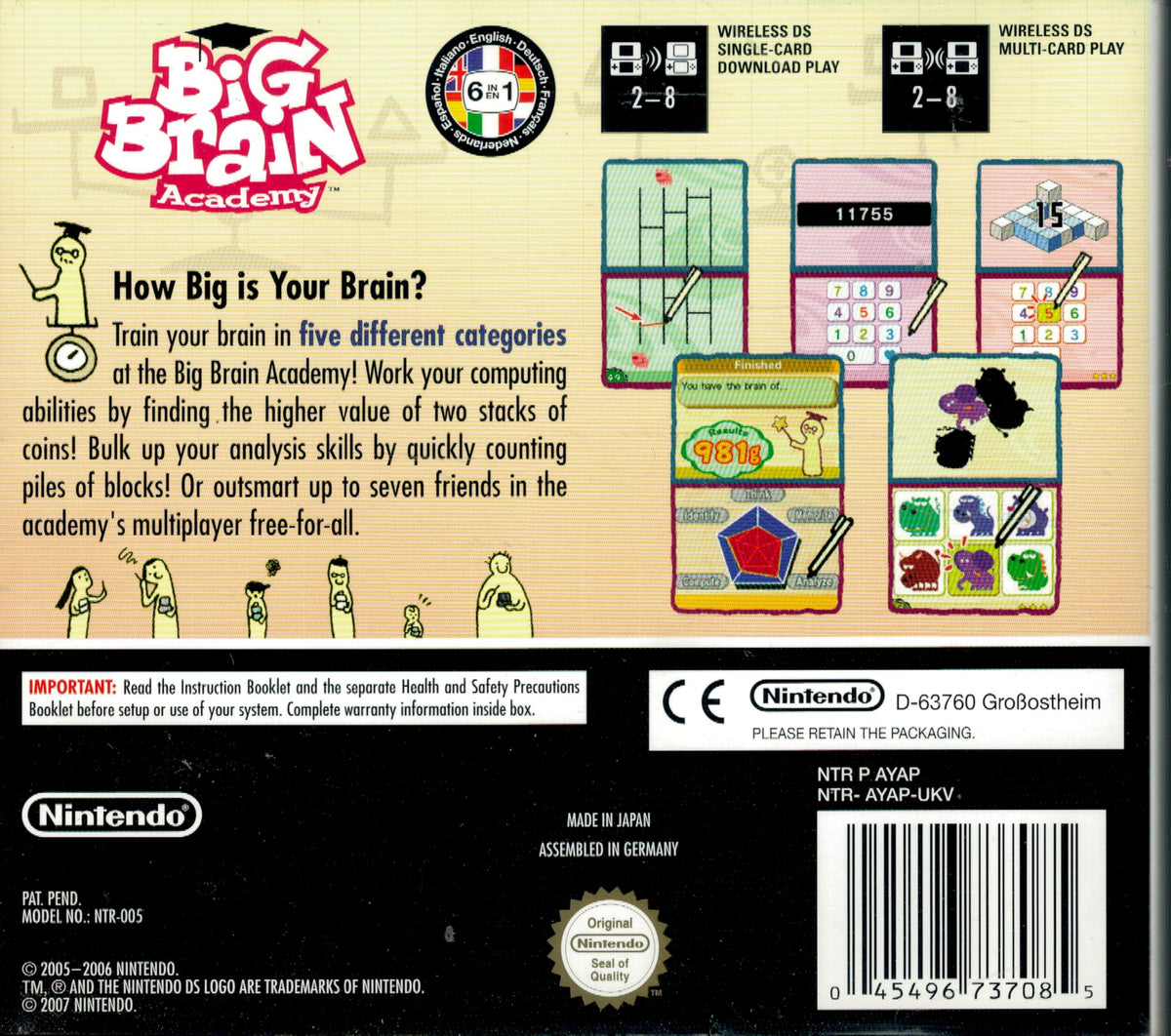 Big Brain Academy – Nintendo DS | Usado (Solo cartucho)