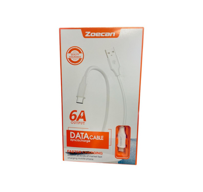Cable iPhone USB Lightning 6A Zoecan – 1.8 metros