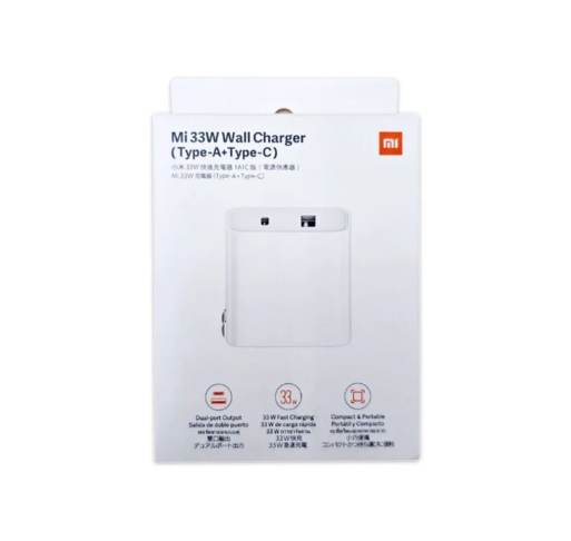 Cargador de Pared Xiaomi 33W – Type-A y Type-C