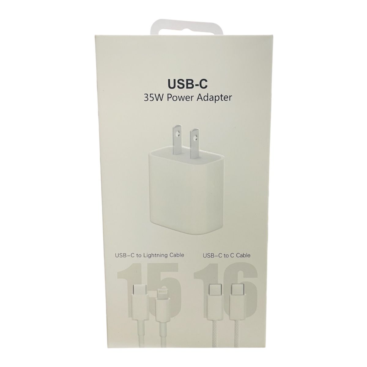 Cargador 35W 2 en 1 – USB-C a Lightning y USB-C a USB-C