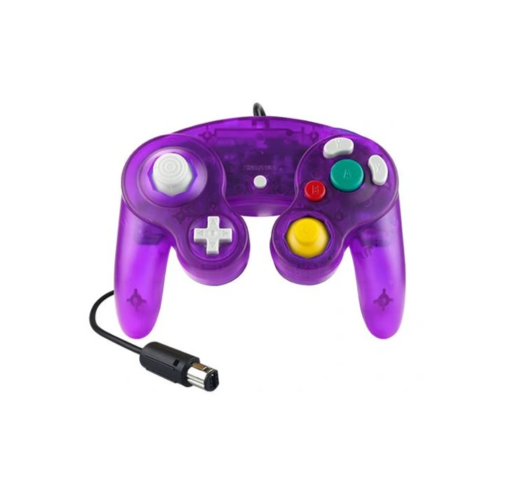 Control GameCube Cable Morado Traslúcido