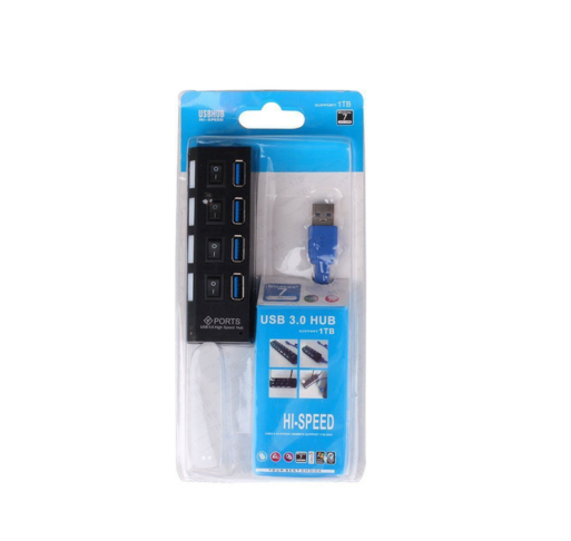 Hub Adaptador USB 3.0 – 4 Puertos Ultra Rápidos