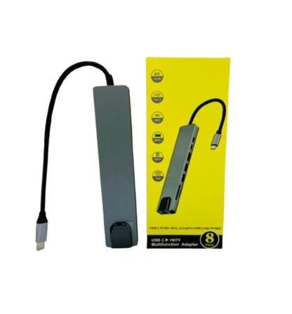 HUB Adaptador USB-C a HDTV – 8 Puertos