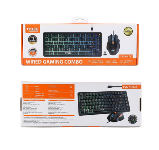 Combo de Teclado y Mouse Gamer – Kit Gaming para PC y Laptop