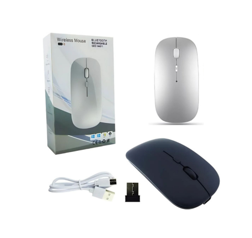 Mouse Inalámbrico – Colores Silvery, Black y Pink