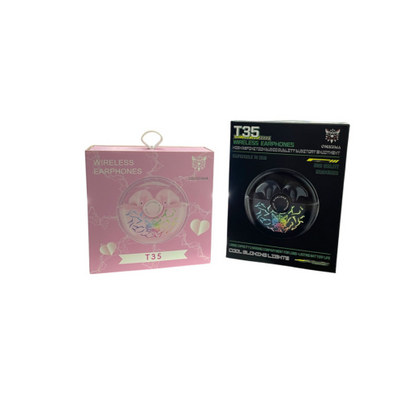 ONIKUMA Wireless Earphones T35 – Pink / Black