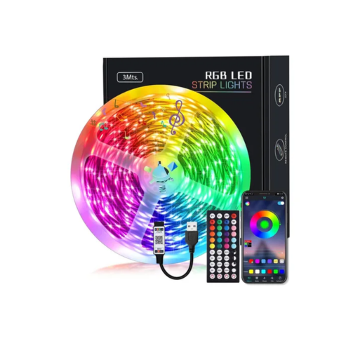 Tira de Luz LED RGB 3M con Control Remoto