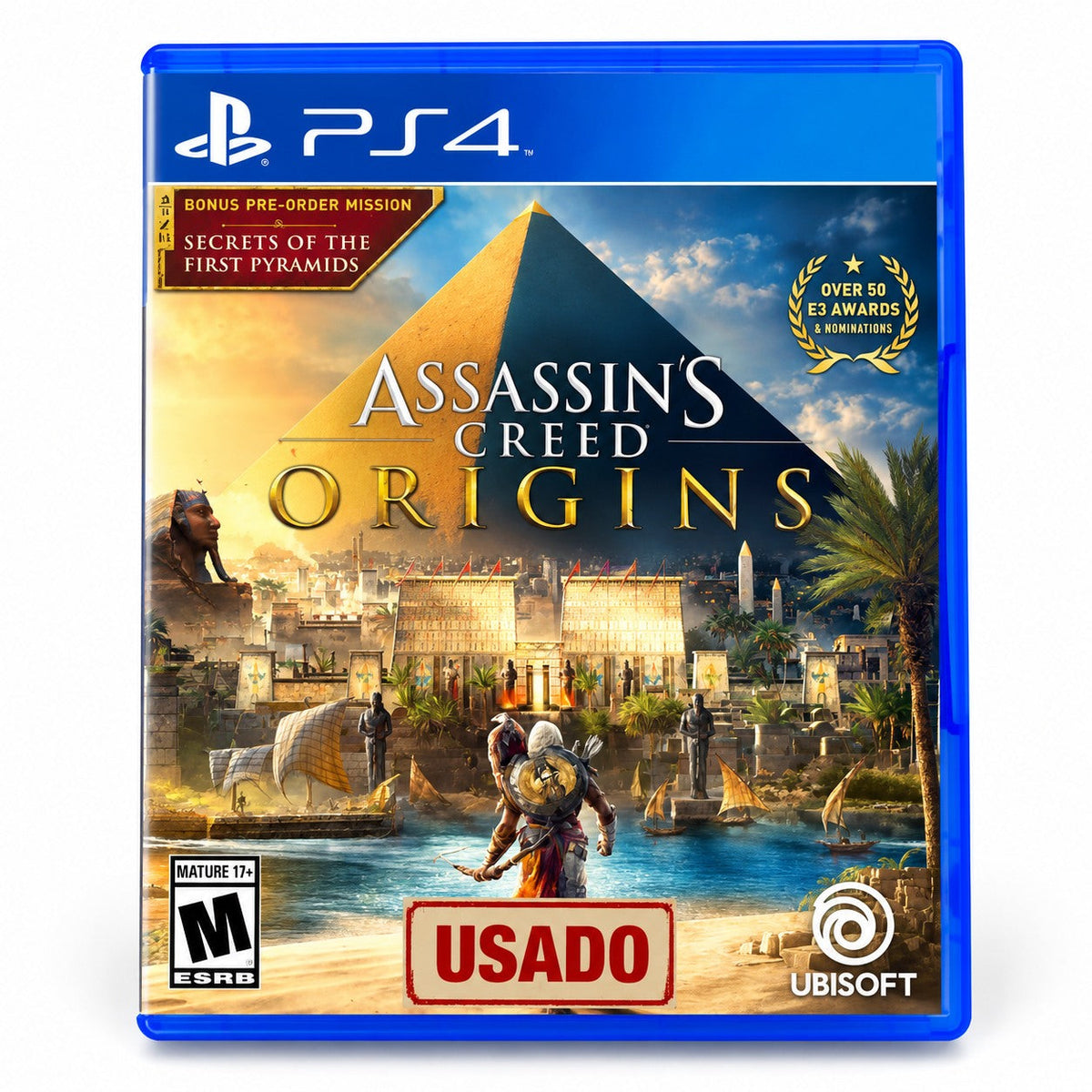 Assassin's Creed Origins PS4 usado portada principal fondo blanco