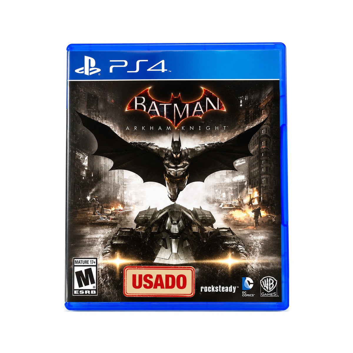 Batman Arkham Knight PS4 usado portada principal fondo blanco