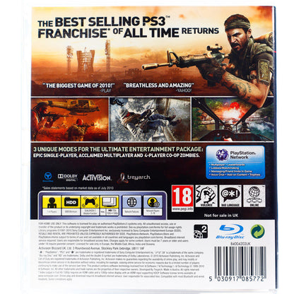 Call of Duty Black Ops para PlayStation 3 - contraportada