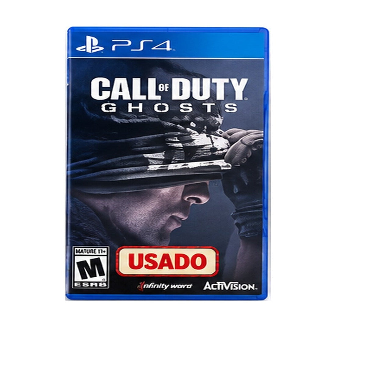 Call of Duty Ghosts PlayStation 4 usado portada frontal centrada fondo blanco