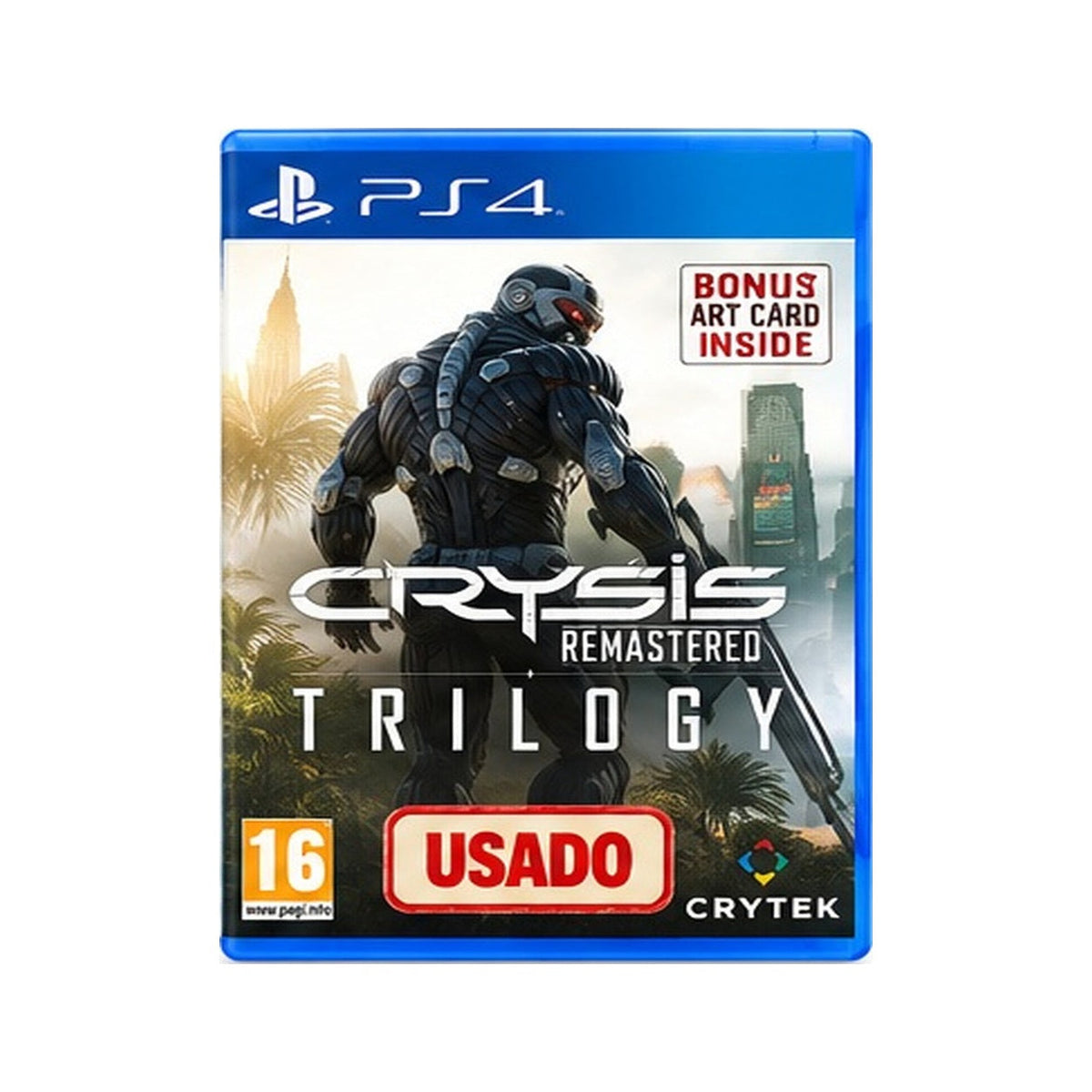 Crysis Remastered Trilogy – PlayStation 4 | Usado portada PS4 usada fondo blanco
