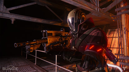 Destiny PS4 captura de juego guardián con rifle en combate