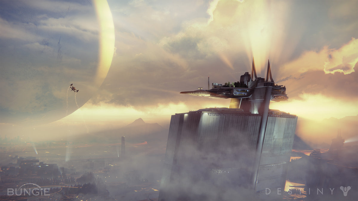 Destiny PS4 escenario futurista y paisaje del juego