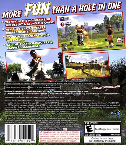 Hot Shots Golf Out of Bounds para PlayStation 3 - contraportada