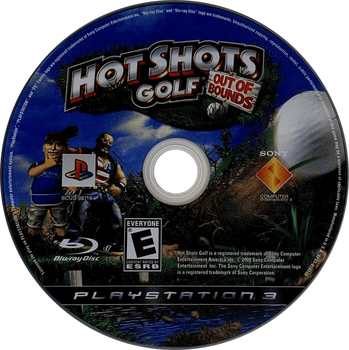 Hot Shots Golf Out of Bounds para PlayStation 3 - disco