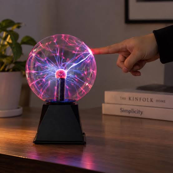 Lámpara de Plasma Roja – Bola de Plasma Decorativa con Efectos Eléctricos