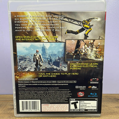 inFamous Greatest Hits para PlayStation 3 - contraportada