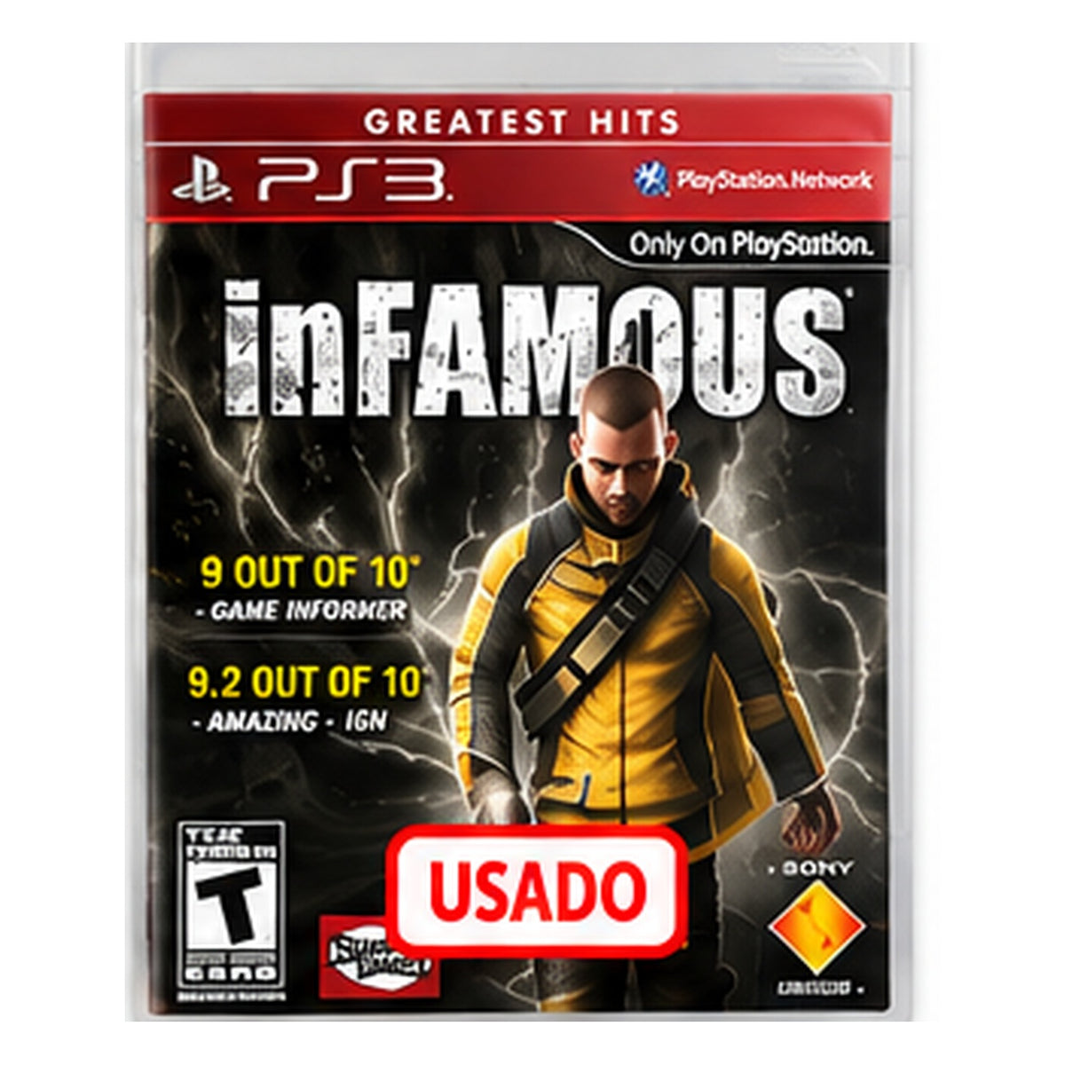 inFamous Greatest Hits usado para PlayStation 3 - portada