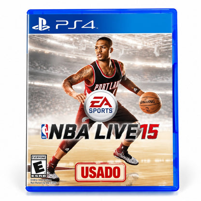 NBA Live 15 PS4 usado portada principal fondo blanco etiqueta USADO