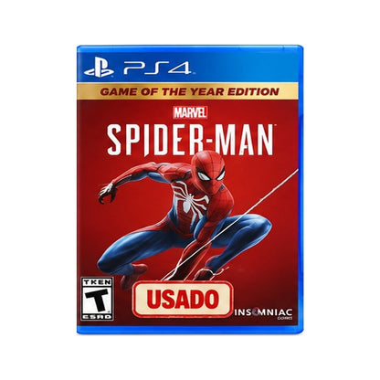 Marvel's Spider-Man – PlayStation 4 | Usado portada PS4 usada fondo blanco